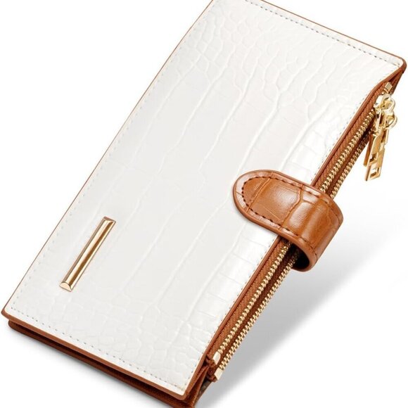 Accessories - Women Wallet Large Capacity Faux Leather Crocodile RFID Block Long Purse